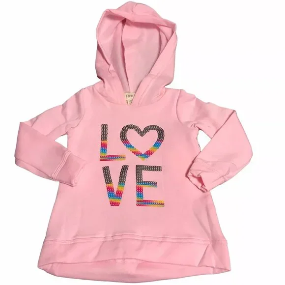 Btween‎ Baby Girls Leggings Fleece Hoodie Outfit Set Sz 24 Months Pink/Silver - Picture 3 of 10